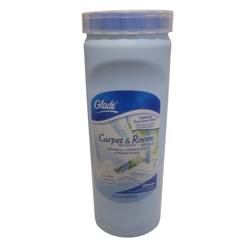 Glade Carpet/Room‎ Odor Eliminator Clean Linen Scent 32 oz Powder Discontinued